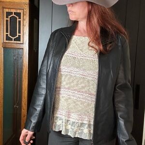 East 5th Black Leather Jacket